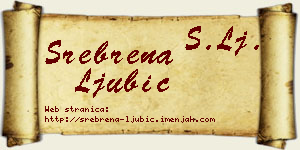 Srebrena Ljubić vizit kartica